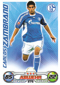 Carlos Zambrano Schalke 04 2009/10 Topps MA Bundesliga #275